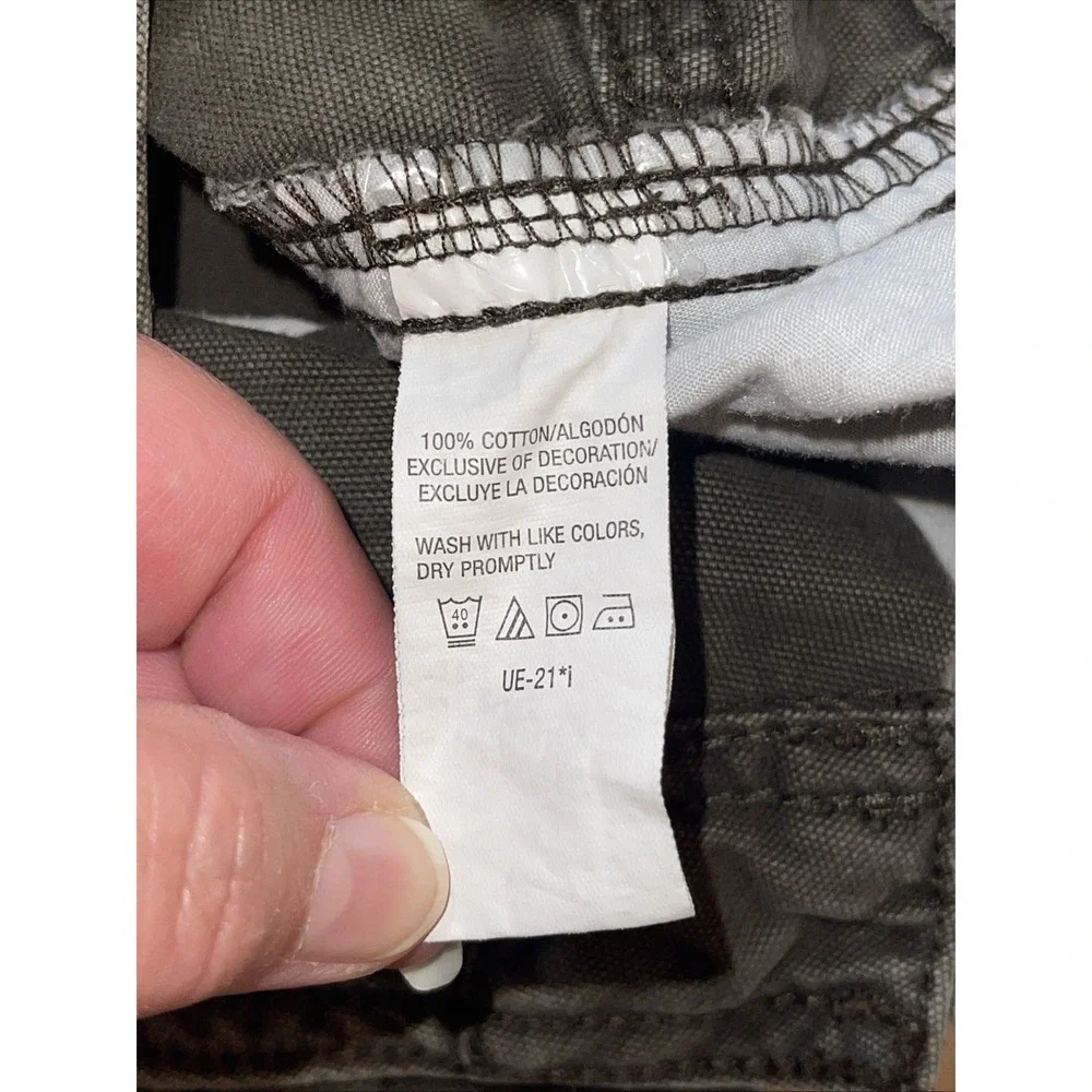 GH Bass & Co Maine‎ Canvas Terrain Cargo Pants Men 34x30 Olive Rugged